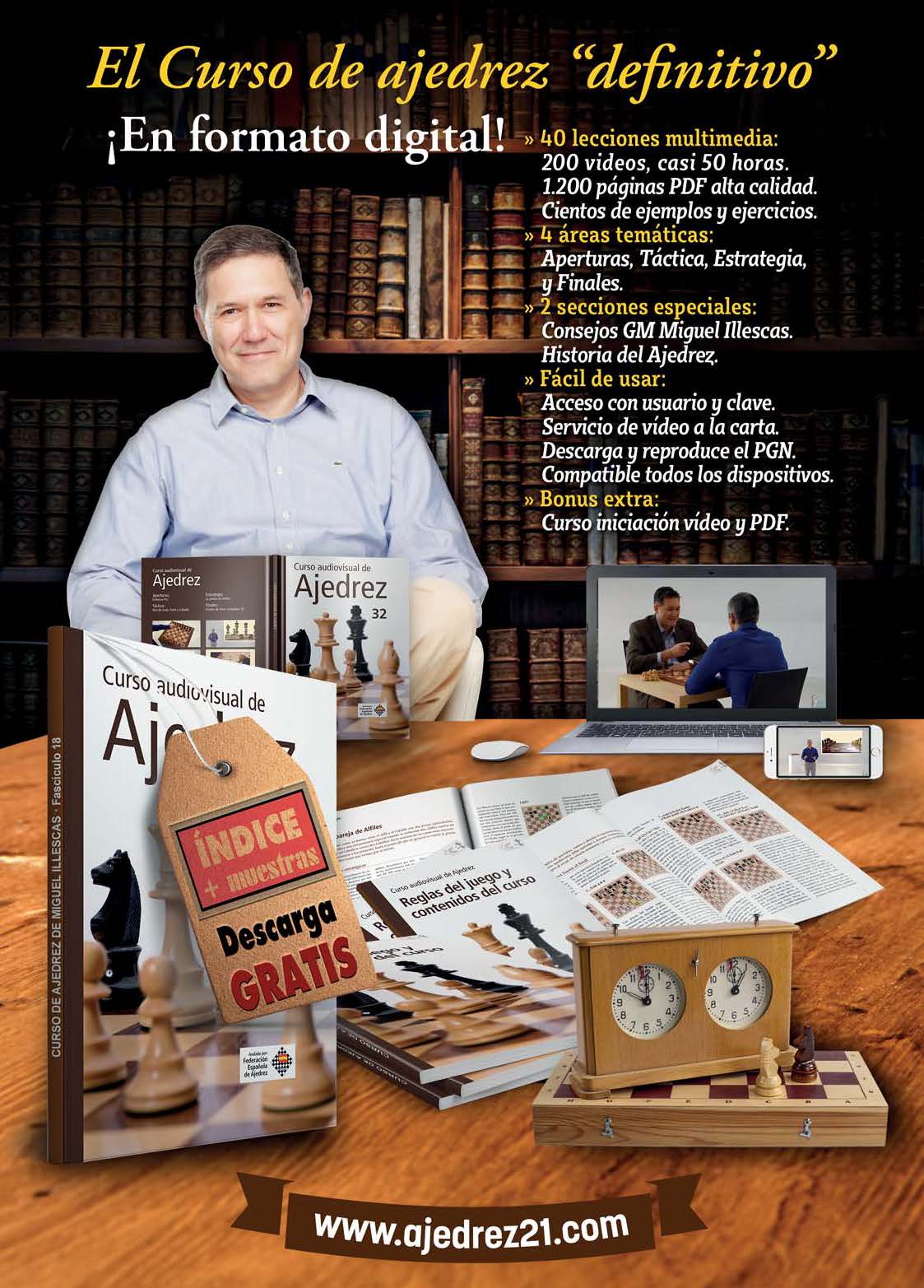 El Curso de Ajedrez «definitivo» de Miguel Illescas – Ajedrez 21