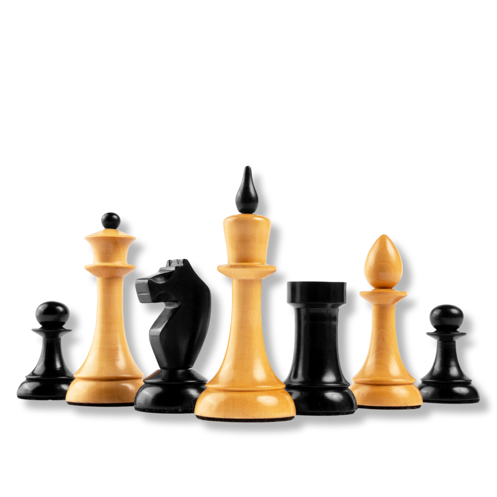 Piezas de ajedrez de madera.