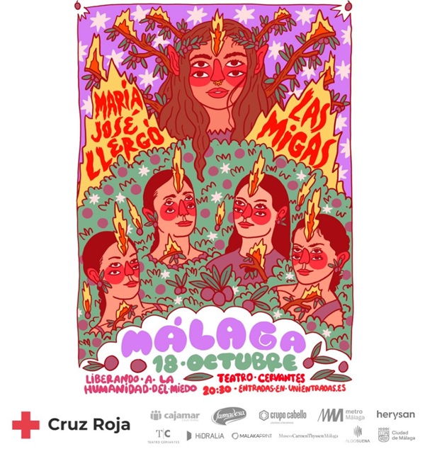 Cartel conciertos Cruz Roja Málaga