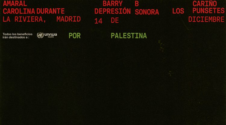 Concierto por Palestina con Carolina Durante, Amaral, Cariño y más